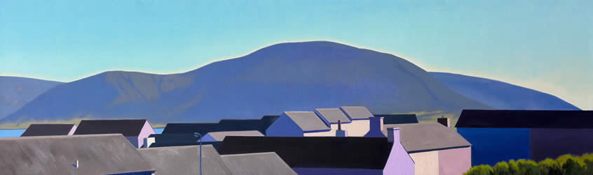 Alex Lowery, Orkney 6, oil on canvas, 2023, 55 x 160 cm