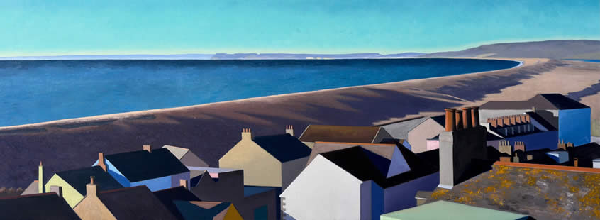 Alex Lowery, Portland 184, oil on canvas, 2024, 74 x 200 cm