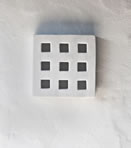 Jake Harvey, Grid, 2012, carrara marble, 17.5 x 17.5 x 3.5 cm