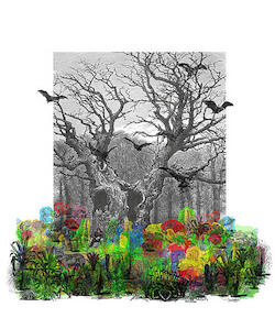 The Little Flower Gatherers II by Jack Milroy
